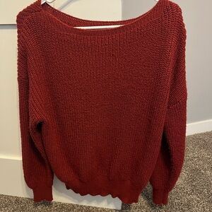 Women's Red Knit Sweater